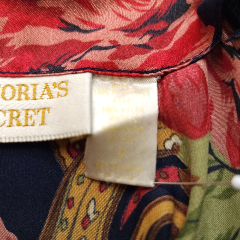 Victoria's Secret Gold Label Vintage Satin Floral Slip - Picture 4 of 6